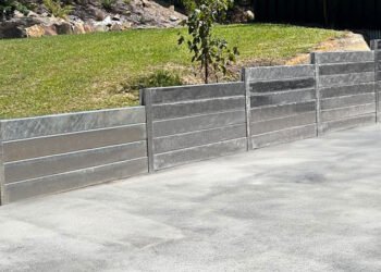Steel Sleepers Retaining Wall