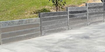 Steel Sleepers Retaining Wall